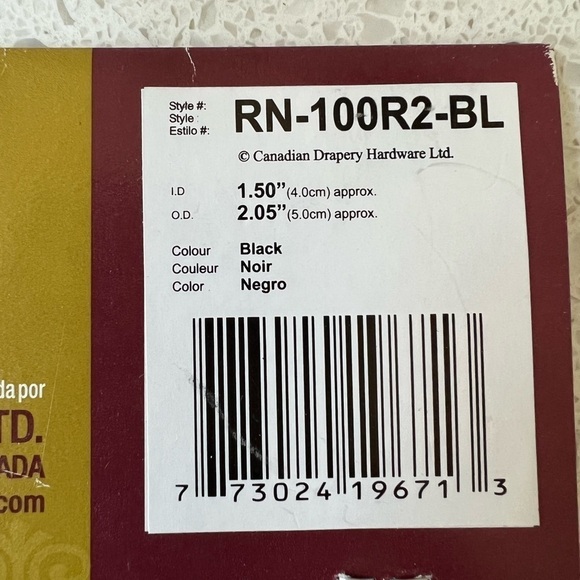 13 black steel rings with clips and eyelets - Picture 3 of 3